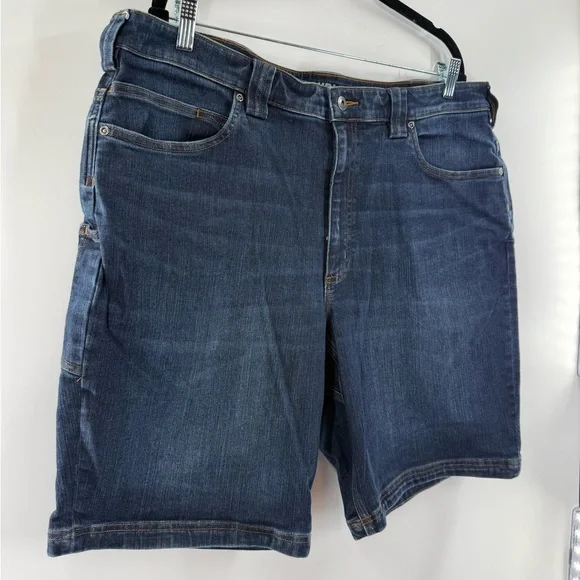 EUC Duluth Trading Co Rain Medium Wash Ballroom Double Flex Denim Shorts - Picture 4 of 8